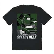 Nearly There Speed Freaks Graphic Unisex Cotton Short-Sleeve T-Shirt - màu đen - Xem 1
