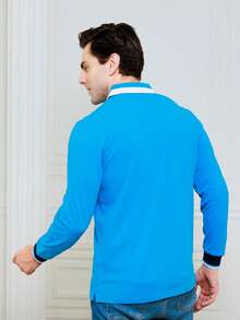 Men Polo Shirts - 藍色 - 查看 6