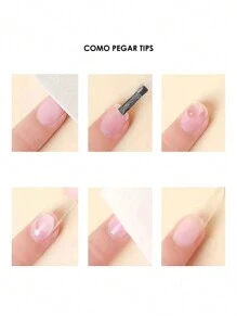 Pegamento Solido Para Uñas Press On Para Tips - transparente - Ver 4