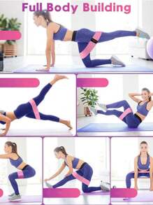 1 Stück Fitness Widerstandsbänder, 3-Stufen rutschfeste Po-Bänder, Hüft-Kreis-Trainings-Set für Beine und Gesäß, für Zuhause und Fitnessstudio, Yoga, Pilates