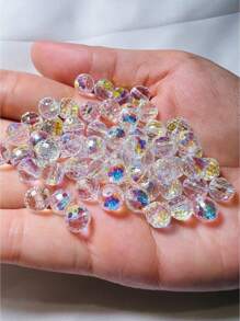 1 Strand Aaa Grade 6/8/10mm Electroplated Imported Ab Coated 96-facet Glass Crystal Beads For Handmade Diy Jewelry