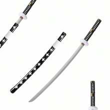 80cm 木制武士刀與鞘,適用於cosplay以及作為萬聖節和聖誕節的玩具禮物