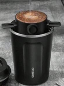 1pc Stainless Steel Coffee Filter - Black - View 5