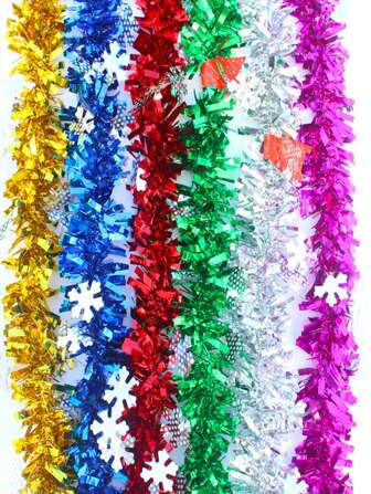 1팩 의 6개 눈송이 장식 크리스마스 금속 실 파티 용품 생일 , 결혼식 , 할로윈 데이 , 새해맞이 이브 , 부활절