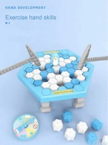 1入組企鵝推牆拼圖休閒娛樂遊戲,打破冰塊以拯救小企鵝 - 白色 - 查看 4