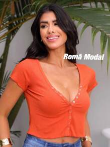Women Tops - Orange - View 1
