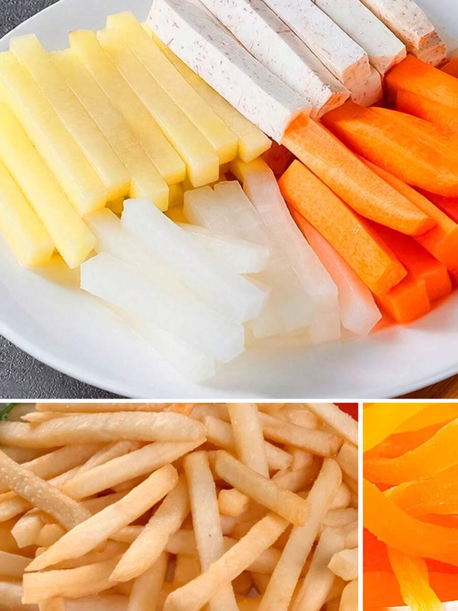 Stainless Steel French Fry Cutter Potatoes Cucumber Slicer Kitchen Hand