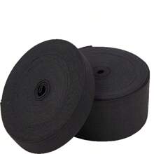 1 Rollo/10m Banda Elástica Negra De Punto Al Por Mayor Para Manualidades De Costura, Cordón Elástico Plano Con Alta Elasticidad Y Sensación Confortable