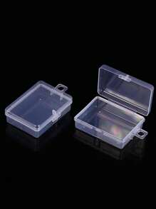 3pcs Mini Transparent Jewelry Storage Box - Clear - View 3