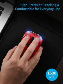 1pc Ratón Inalámbrico De Coche Creativo Retro Con Forma De Escarabajo De Color Rojo, 3 Botones, Compatible Con Portátiles Y Computadoras De Sobremesa, Disponible En Colores Negro/azul/rojo/amarillo - Rojo - Ver 3