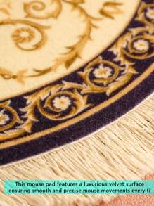 Vintage Velvet Multifunctional Mouse Pad & Cup Coaster - Maroon - View 6