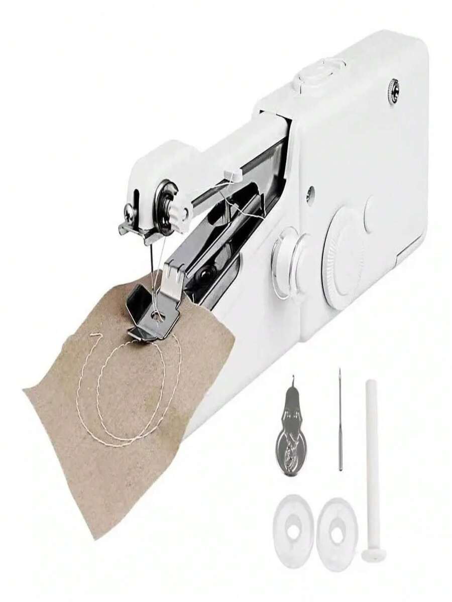 Mini Maquina Coser Manual Portatil Electrica Viaje Bolsillo - Blanco - Ver 1