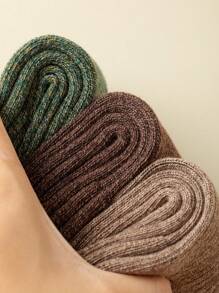 3雙男士常規厚中筒襪,隨機發貨 - 彩色 - 查看 4