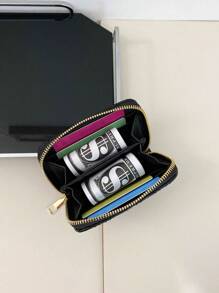 1pc Stiching Decorated Pu Leather Portable Zipper Wallet Fashionable Long Design Suitable For Daily Use Date And Gift For Women Wallet Purse Wallet Small Wallet