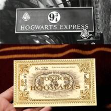 WB 10pcs Harry Potter Ticket Officially Licensed 93⁄4 Platform Ticket Bookmark Hogwarts Train The Golden Yellow Banknote Collection Bookmark Notice Stamping Return Ticket,Bookmark,Harry Potter Golden Snitch,Harry Potter Doll - Multicolor - View 3