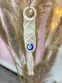 1pc Turkish Style Handmade Evil Eye Shaped Glasses Decoration Pendant,Home Decor ,Room Decor,Wall Decor Gifts Birthday Graduation