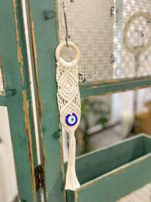 1pc Turkish Style Handmade Evil Eye Shaped Glasses Decoration Pendant,Home Decor ,Room Decor,Wall Decor Gifts Birthday Graduation