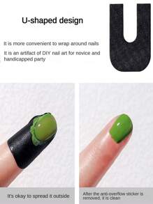 6入組女士指甲油保護貼,防止指甲油溢出的u型指甲皮膜,適用於美甲 - 彩色 - 查看 4