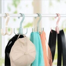 Móc Nhựa Xoay Đa Năng Cho Tủ Quần Áo/Túi, Không Cần Đinh, Thích Hợp Cho Cà Vạt, Màu Sắc Ngẫu Nhiên - Nhiều màu - Xem 2