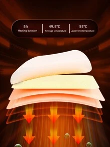 1pc Self-heating Steam Neck Pad, Heat Patch - Navy Blue - View 3