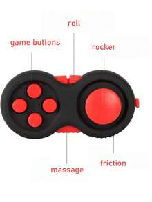 1pc Random Color Stress Relief Gamepad Keychain Fidget Pad Novelty Toy Hand Shank Stress Reliever - Multicolor - View 3
