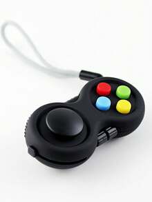 1pc Random Color Stress Relief Gamepad Keychain Fidget Pad Novelty Toy Hand Shank Stress Reliever - Multicolor - View 5
