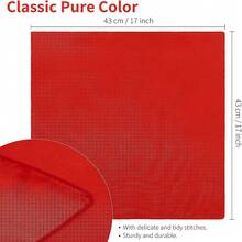 24pcs Red Cloth Napkins, 100% Polyester Fabric, Washable Dinner Napkins, Suitable For Parties, Weddings And Banquets - Red - View 5