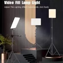 10-inch Led Light Panel For Live Streaming/video Recording With 50cm Triangle Support Stand, Square Beauty Lighting For Indoor Professional Photography