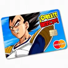 Sticker Para Tarjeta Vegeta cobrate insecto dragon ball - Negro - Ver 1