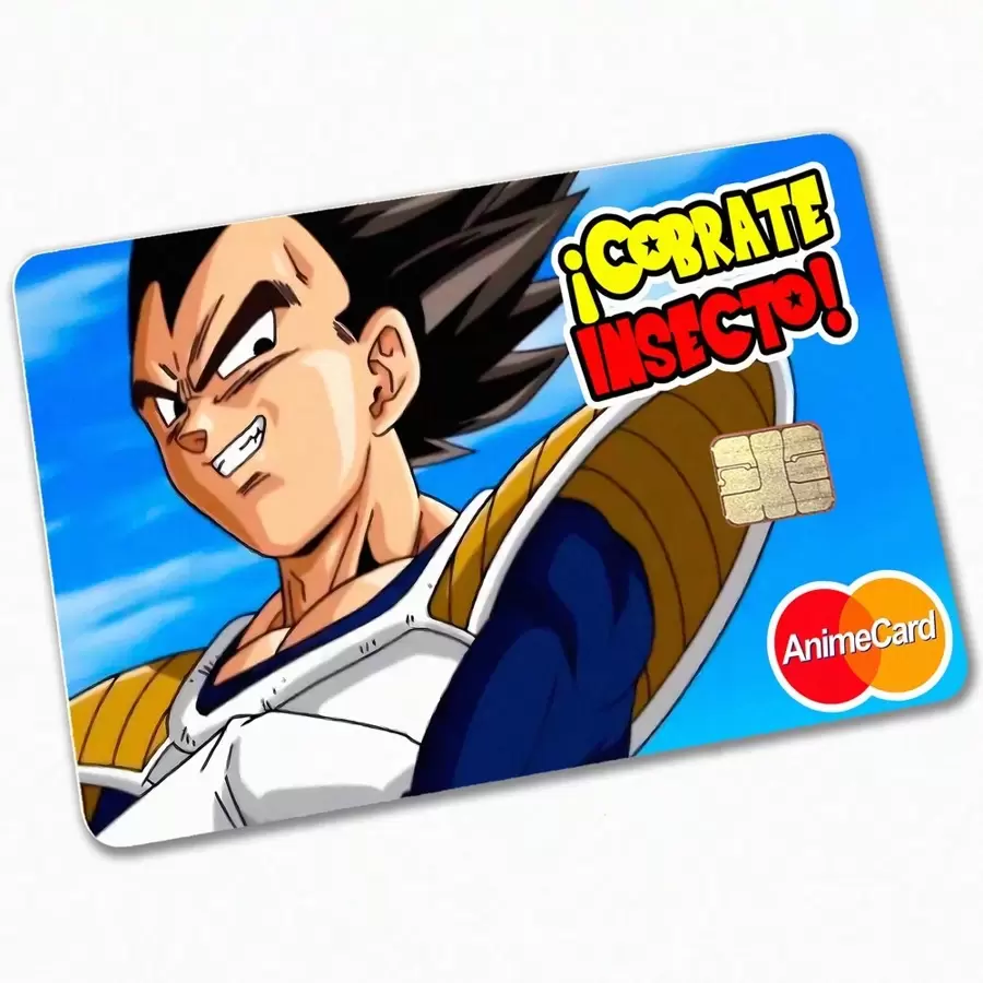 Sticker Para Tarjeta Vegeta cobrate insecto dragon ball - Negro - Ver 1