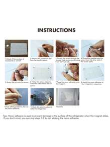 1pc 3d Magnetic Transparent Weekly Planner Memo Board, Erasable Magnetic Fridge Sticker, With Wall Hooks For Different Scenes Birthday - White - View 7