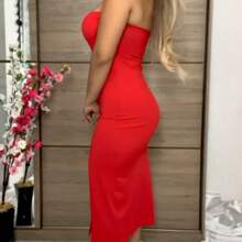Women Dresses - Red - View 2