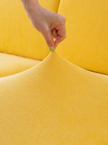 1pc Universal Simple Modern Sofa Cover All-inclusive Elastic Cover Cushion For All Seasons - Yellow - View 5