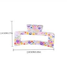 2 件装女孩花卉和波尔卡圆点发夹，甜美发饰 - 彩色 - 查看 4