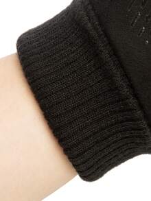 1 双男女通用加厚触摸屏保暖内衬骑行手套适合户外冬季活动 - 黑色 - 查看 6