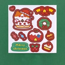 卡通聖誕貼紙,可愛的聖誕節裝飾貼紙