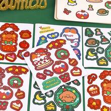 卡通聖誕貼紙,可愛的聖誕節裝飾貼紙