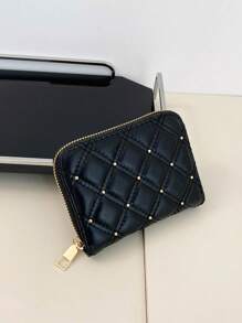 1pc Stiching Decorated Pu Leather Portable Zipper Wallet Fashionable Long Design Suitable For Daily Use Date And Gift For Women Wallet Purse Wallet Small Wallet
