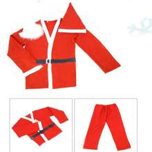 5pcs/set Men's Christmas Costume Outfit - Red - View 4