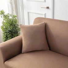 Milk Silk Simple Sofa Cover - Camel - View 4