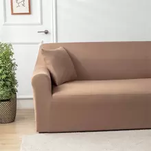 Milk Silk Simple Sofa Cover - Camel - View 3