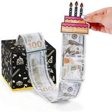 生日現金禮物拉提盒,有趣的現金禮物盒,拉提盒生日驚喜套裝,適用於女性男性、最好的朋友、女友、妻子姐妹的生日禮物 - 黑色 - 查看 1
