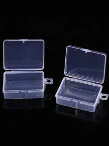 3pcs Mini Transparent Jewelry Storage Box - Clear - View 1
