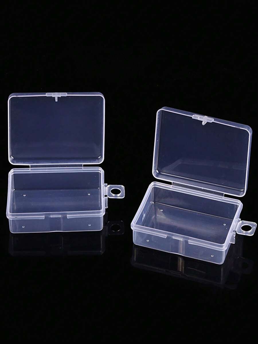3pcs Mini Transparent Jewelry Storage Box - Clear - View 1
