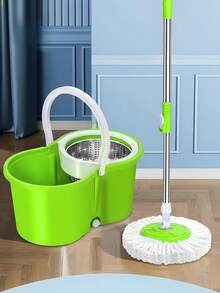 Trapeador Giratorio 360 Magico Con Cubeta Doble Mop. Trapeador de Microfibra. - Verde - Ver 5