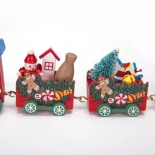 1 Miếng Giáng sinh 4 Đầy màu sắc Người Gingerbread Xe lửa Bối cảnh Đồ trang trí Trường mẫu giáo Hoạt hình Qủa tặng - Nhiều màu - Xem 4