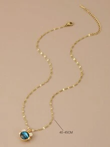 1 件时尚星空、水钻蝴蝶和月亮不锈钢项链，适合女士