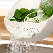 1 Miếng , Cơm Rửa Rổ thoát nước , Cơm Rửa Bộ lọc Rổ , Creative Cơm Rửa , Nhựa Cơm Đồ lọc , Vật dụng trong nhà Cơm Rửa Rổ , Đa chức năng Cơm Rửa lòng chảo , Phòng bếp chất liệu , Dụng cụ nhà bếp - Hồng - Xem 6