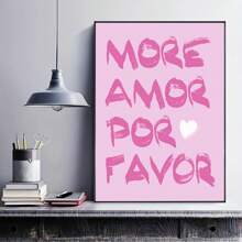 1 Miếng Màu hồng Love Nhà  Đồ trang trí Áp phích Đối với Phòng khách , Phòng ngủ , Học tập Phòng Với tranh sơn dầu Cốt lõi - Nhiều màu - Xem 4
