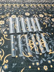 GoLashFun 240pcs 3XL Clear Straight Nail Tips, Cone & Square Shape, No C-Curve, Half-Cover Acrylic Fake Nails, 2.16 Inch XXXL Square Artificial Nail Tips, Suitable For Professional Acrylic Manicure - Clear - View 4